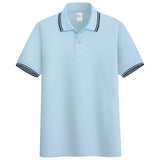 Summer Stand-up Collar Short-sleeved Polo Shirt Men