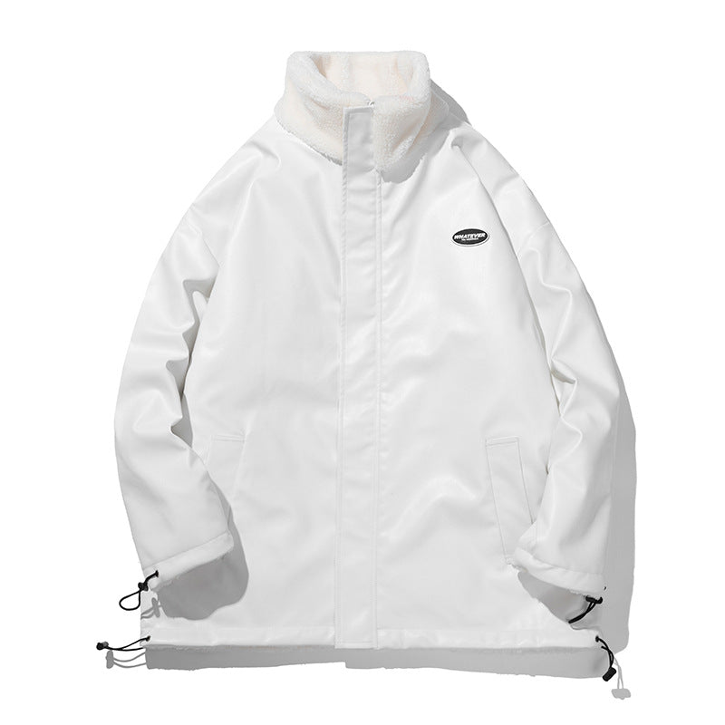 Mens Reversible Lambswool Coat With A Literary And Artistic Vibe