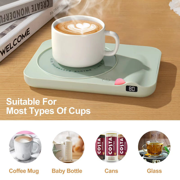 Cross-border new heating coaster three-gear temperature control 80 degrees constant temperature coaster office desktop coffee insulation warm coaster