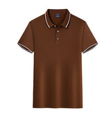 Summer Stand-up Collar Short-sleeved Polo Shirt Men