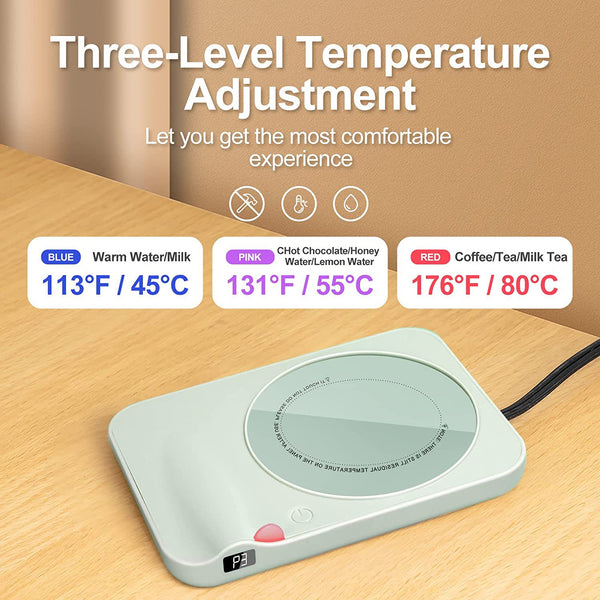 Cross-border new heating coaster three-gear temperature control 80 degrees constant temperature coaster office desktop coffee insulation warm coaster