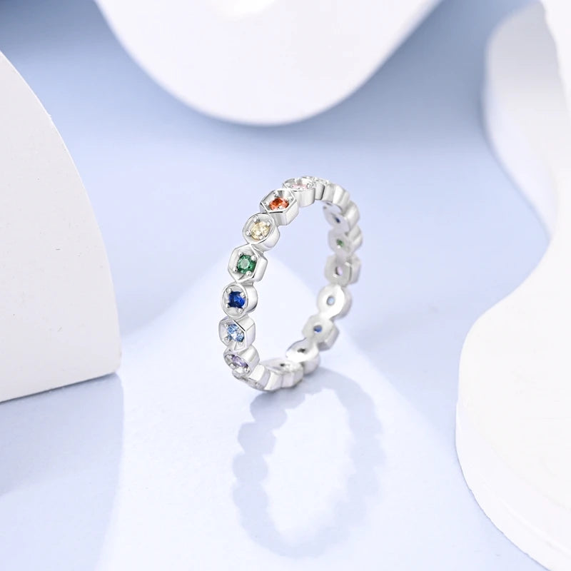 2024 925 Sterling Silver Blue Evil Eyes Ring Original Design Zircon Finger Rings For Women High Quality Wedding Jewelry Gift