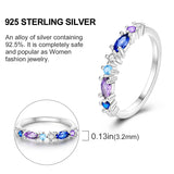 2024 925 Sterling Silver Blue Evil Eyes Ring Original Design Zircon Finger Rings For Women High Quality Wedding Jewelry Gift