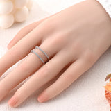 2024 925 Sterling Silver Plain Silver Ring Finger Infinite Symbol Rings Beaded For Women Original Luxury Fine Jewelry Gift Party