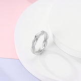 2024 925 Sterling Silver Plain Silver Ring Finger Infinite Symbol Rings Beaded For Women Original Luxury Fine Jewelry Gift Party