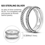 2024 925 Sterling Silver Plain Silver Ring Finger Infinite Symbol Rings Beaded For Women Original Luxury Fine Jewelry Gift Party