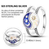 2024 925 Sterling Silver Blue Evil Eyes Ring Original Design Zircon Finger Rings For Women High Quality Wedding Jewelry Gift