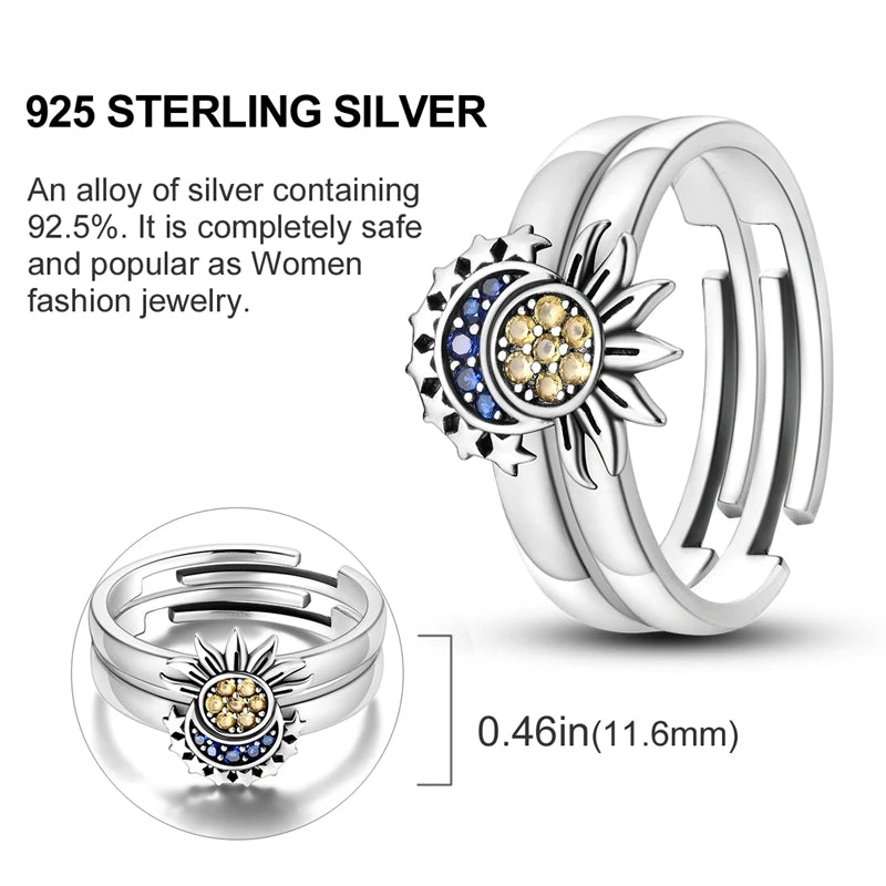 2024 925 Sterling Silver Blue Evil Eyes Ring Original Design Zircon Finger Rings For Women High Quality Wedding Jewelry Gift