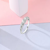 2024 925 Sterling Silver Plain Silver Ring Finger Infinite Symbol Rings Beaded For Women Original Luxury Fine Jewelry Gift Party