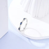 2024 925 Sterling Silver Blue Evil Eyes Ring Original Design Zircon Finger Rings For Women High Quality Wedding Jewelry Gift