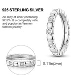 2024 925 Sterling Silver Plain Silver Ring Finger Infinite Symbol Rings Beaded For Women Original Luxury Fine Jewelry Gift Party