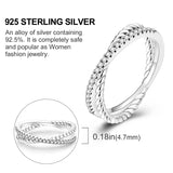 2024 925 Sterling Silver Plain Silver Ring Finger Infinite Symbol Rings Beaded For Women Original Luxury Fine Jewelry Gift Party