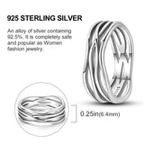 2024 925 Sterling Silver Plain Silver Ring Finger Infinite Symbol Rings Beaded For Women Original Luxury Fine Jewelry Gift Party