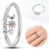 New 925 Sterling Silver Rings Stackable Infinite Heart Daisy Flower for Women Original Silver 925 Wedding Ring Jewelry Gift