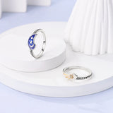 2024 925 Sterling Silver Blue Evil Eyes Ring Original Design Zircon Finger Rings For Women High Quality Wedding Jewelry Gift