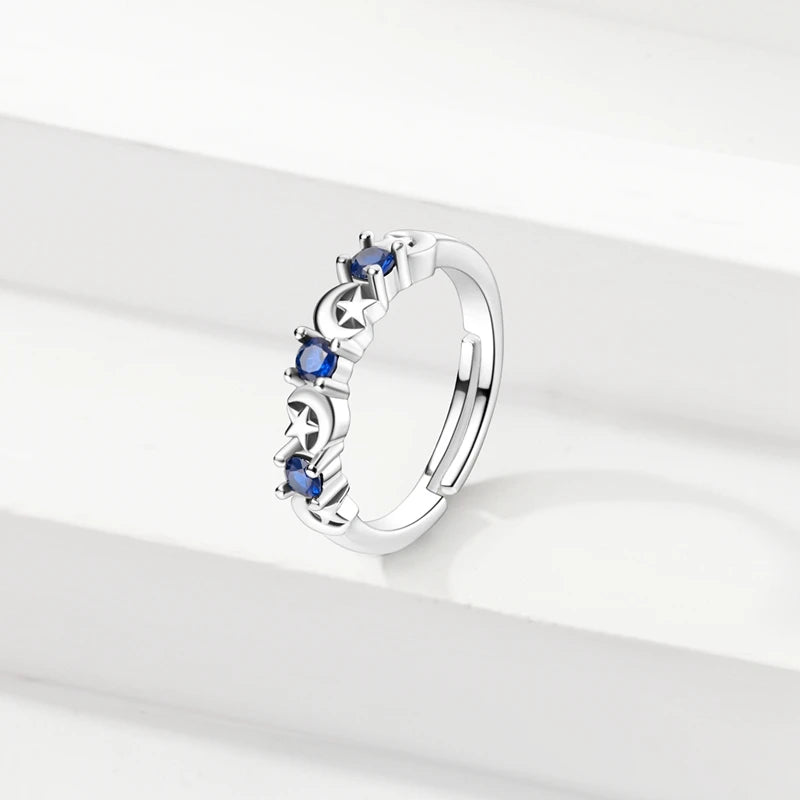 2024 925 Sterling Silver Blue Evil Eyes Ring Original Design Zircon Finger Rings For Women High Quality Wedding Jewelry Gift