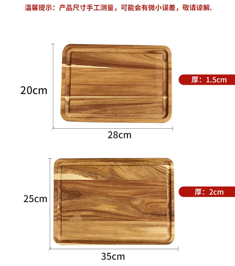 Wooden Cutting Boards Chopping Blocks Beech Walnut Cheese Cutting Board Butcher Block Meat Cutting Board For Kitchen Tools