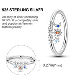 2024 925 Sterling Silver Blue Evil Eyes Ring Original Design Zircon Finger Rings For Women High Quality Wedding Jewelry Gift