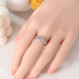 2024 925 Sterling Silver Plain Silver Ring Finger Infinite Symbol Rings Beaded For Women Original Luxury Fine Jewelry Gift Party