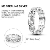 2024 925 Sterling Silver Plain Silver Ring Finger Infinite Symbol Rings Beaded For Women Original Luxury Fine Jewelry Gift Party