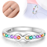 New 925 Sterling Silver Rings Stackable Infinite Heart Daisy Flower for Women Original Silver 925 Wedding Ring Jewelry Gift