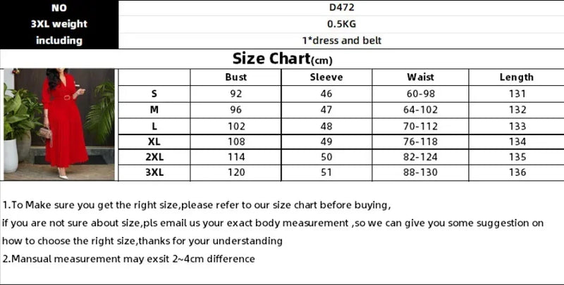 2024 Autumn Solid Matching Belt V-Neck Dress Women Fashion Commuting Slim Fit Mid Length Elegant Style Dress Spring Plus Size