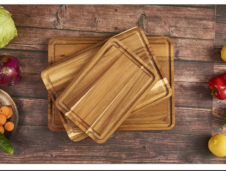 Wooden Cutting Boards Chopping Blocks Beech Walnut Cheese Cutting Board Butcher Block Meat Cutting Board For Kitchen Tools