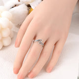 2024 925 Sterling Silver Plain Silver Ring Finger Infinite Symbol Rings Beaded For Women Original Luxury Fine Jewelry Gift Party