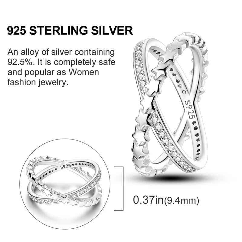 2024 925 Sterling Silver Blue Evil Eyes Ring Original Design Zircon Finger Rings For Women High Quality Wedding Jewelry Gift