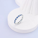 2024 925 Sterling Silver Blue Evil Eyes Ring Original Design Zircon Finger Rings For Women High Quality Wedding Jewelry Gift