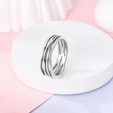 2024 925 Sterling Silver Plain Silver Ring Finger Infinite Symbol Rings Beaded For Women Original Luxury Fine Jewelry Gift Party