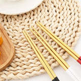 12-16Pcs Chopsticks Knife Fork Spoon Cutlery Set Green Gold Dinnerware Set Luxury Stainless Steel Flatware Korean Tableware Set