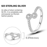 2024 925 Sterling Silver Plain Silver Ring Finger Infinite Symbol Rings Beaded For Women Original Luxury Fine Jewelry Gift Party