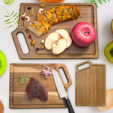 Leeseph Large Acacia Wood Cutting Board for Kitchen,Chopping Board with Juice Groove & Handle Hole for Meat Vegetables Cheese