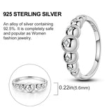 2024 925 Sterling Silver Plain Silver Ring Finger Infinite Symbol Rings Beaded For Women Original Luxury Fine Jewelry Gift Party