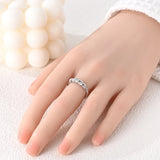 2024 925 Sterling Silver Plain Silver Ring Finger Infinite Symbol Rings Beaded For Women Original Luxury Fine Jewelry Gift Party