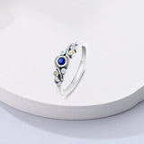 2024 925 Sterling Silver Blue Evil Eyes Ring Original Design Zircon Finger Rings For Women High Quality Wedding Jewelry Gift