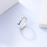 2024 925 Sterling Silver Blue Evil Eyes Ring Original Design Zircon Finger Rings For Women High Quality Wedding Jewelry Gift