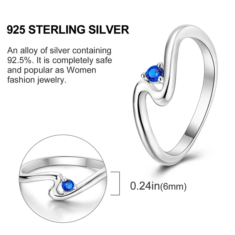 2024 925 Sterling Silver Blue Evil Eyes Ring Original Design Zircon Finger Rings For Women High Quality Wedding Jewelry Gift