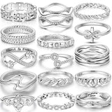 2024 925 Sterling Silver Plain Silver Ring Finger Infinite Symbol Rings Beaded For Women Original Luxury Fine Jewelry Gift Party