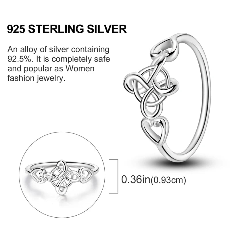 2024 925 Sterling Silver Plain Silver Ring Finger Infinite Symbol Rings Beaded For Women Original Luxury Fine Jewelry Gift Party