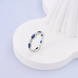 2024 925 Sterling Silver Blue Evil Eyes Ring Original Design Zircon Finger Rings For Women High Quality Wedding Jewelry Gift