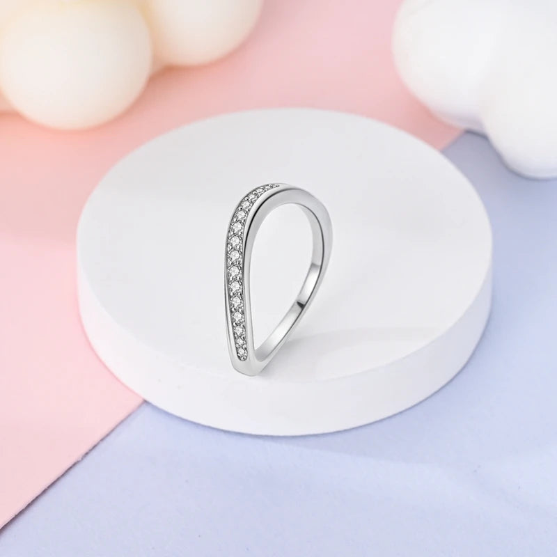 2024 925 Sterling Silver Plain Silver Ring Finger Infinite Symbol Rings Beaded For Women Original Luxury Fine Jewelry Gift Party