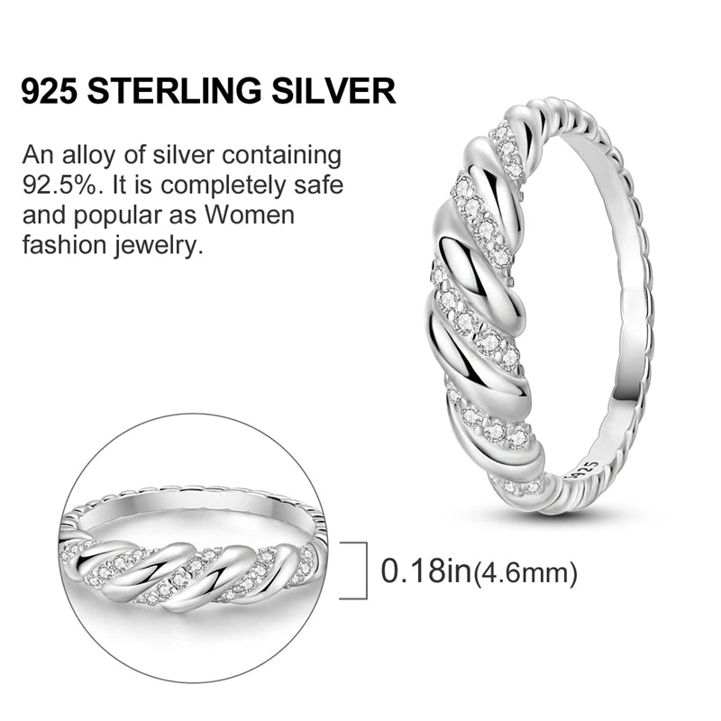 2024 925 Sterling Silver Plain Silver Ring Finger Infinite Symbol Rings Beaded For Women Original Luxury Fine Jewelry Gift Party