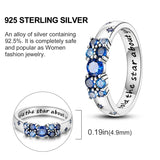 2024 925 Sterling Silver Blue Evil Eyes Ring Original Design Zircon Finger Rings For Women High Quality Wedding Jewelry Gift