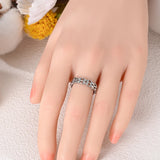 2024 925 Sterling Silver Plain Silver Ring Finger Infinite Symbol Rings Beaded For Women Original Luxury Fine Jewelry Gift Party