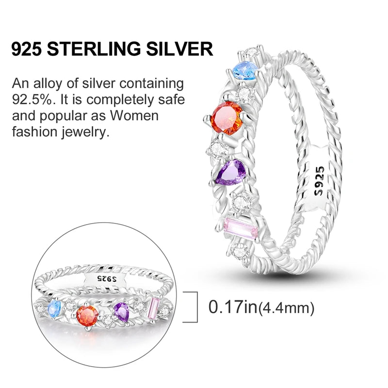 2024 925 Sterling Silver Blue Evil Eyes Ring Original Design Zircon Finger Rings For Women High Quality Wedding Jewelry Gift