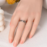 2024 925 Sterling Silver Plain Silver Ring Finger Infinite Symbol Rings Beaded For Women Original Luxury Fine Jewelry Gift Party