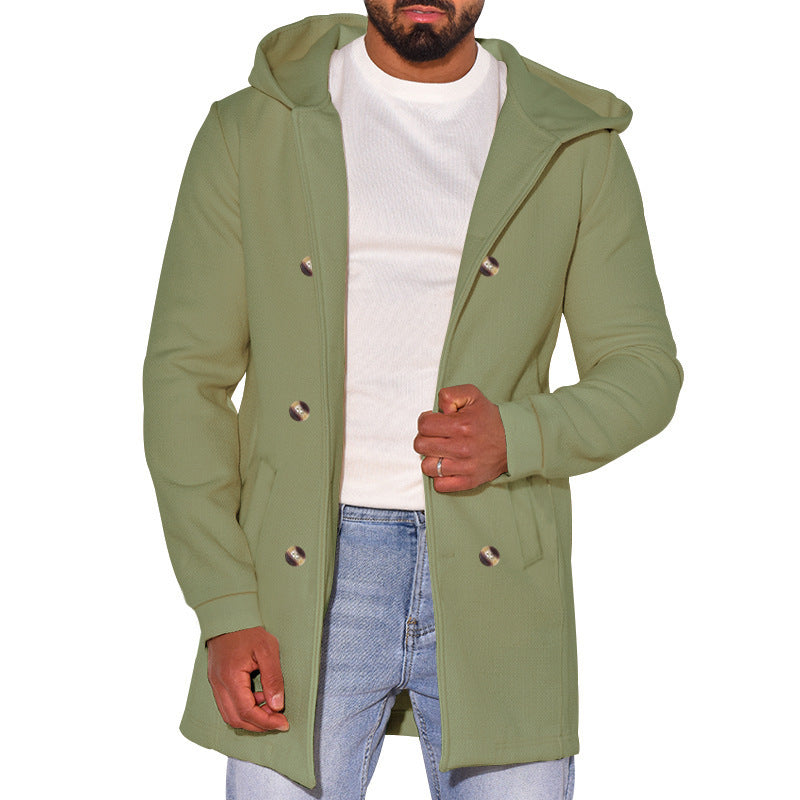Versatile Wool Coat Mens Trench Coat