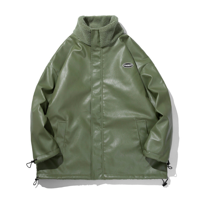 Mens Reversible Lambswool Coat With A Literary And Artistic Vibe